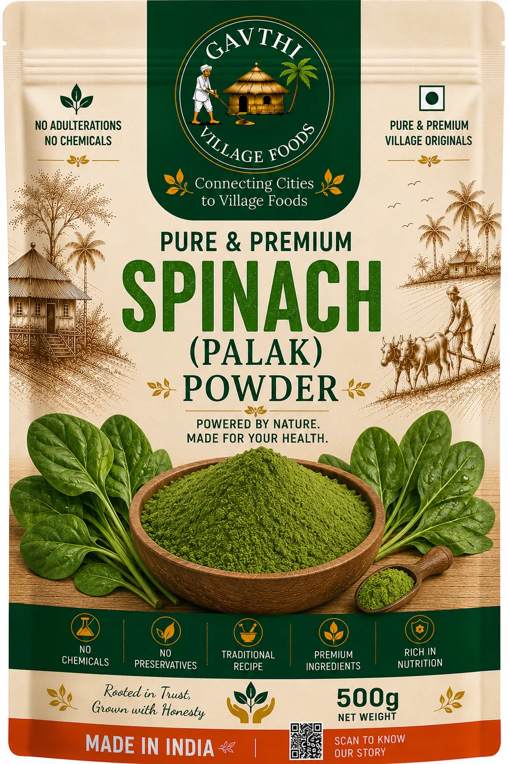 DEHYDRATED PALAK POWDER 500g