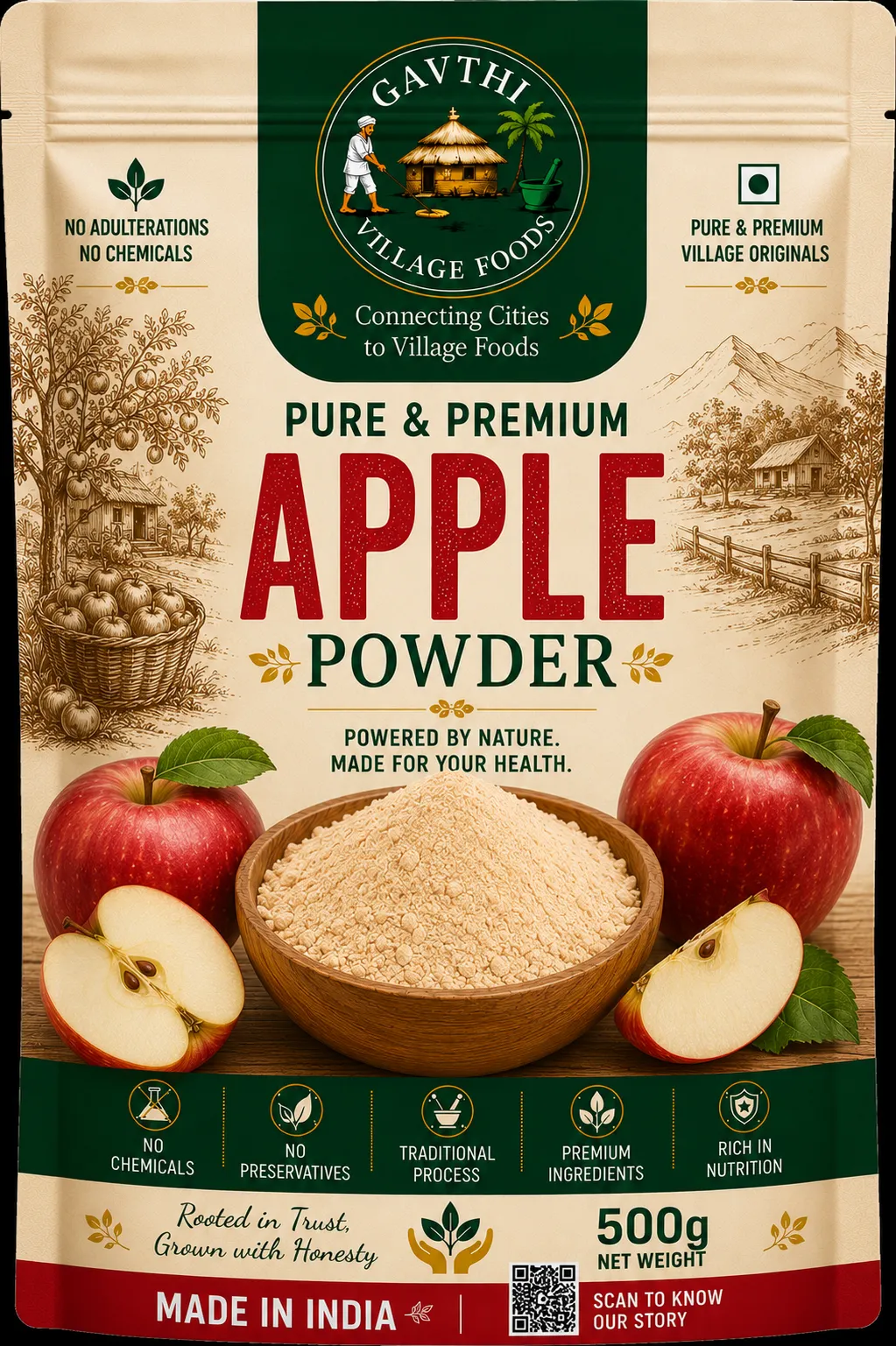 APPLE POWDER 500g
