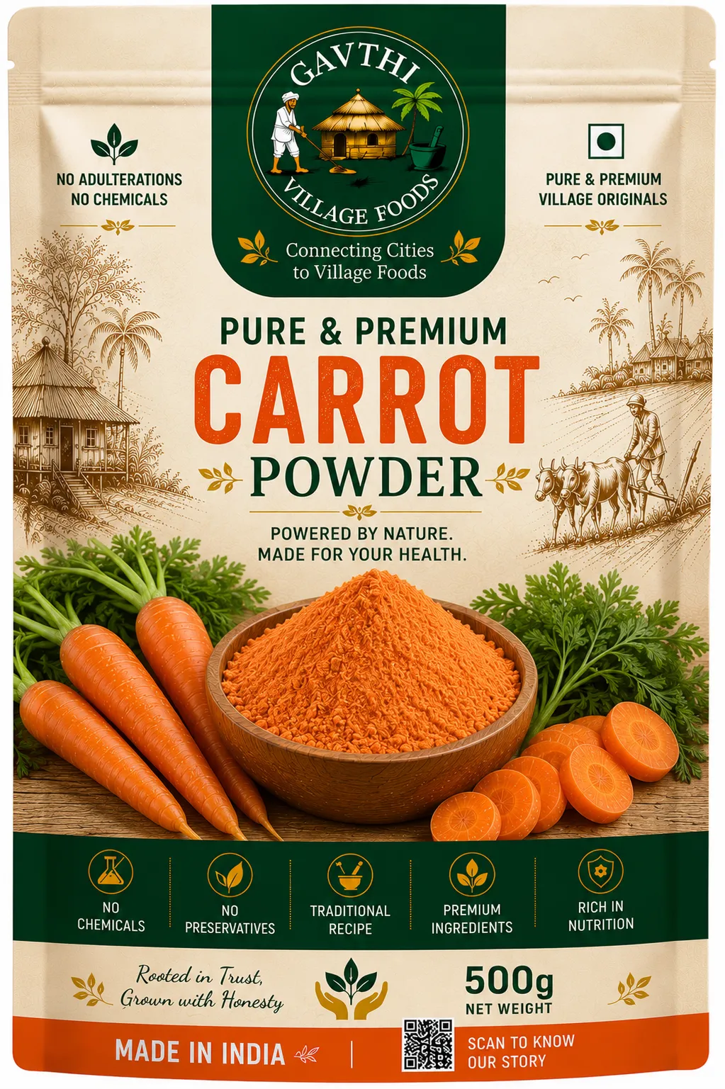 CARROT POWDER 500g