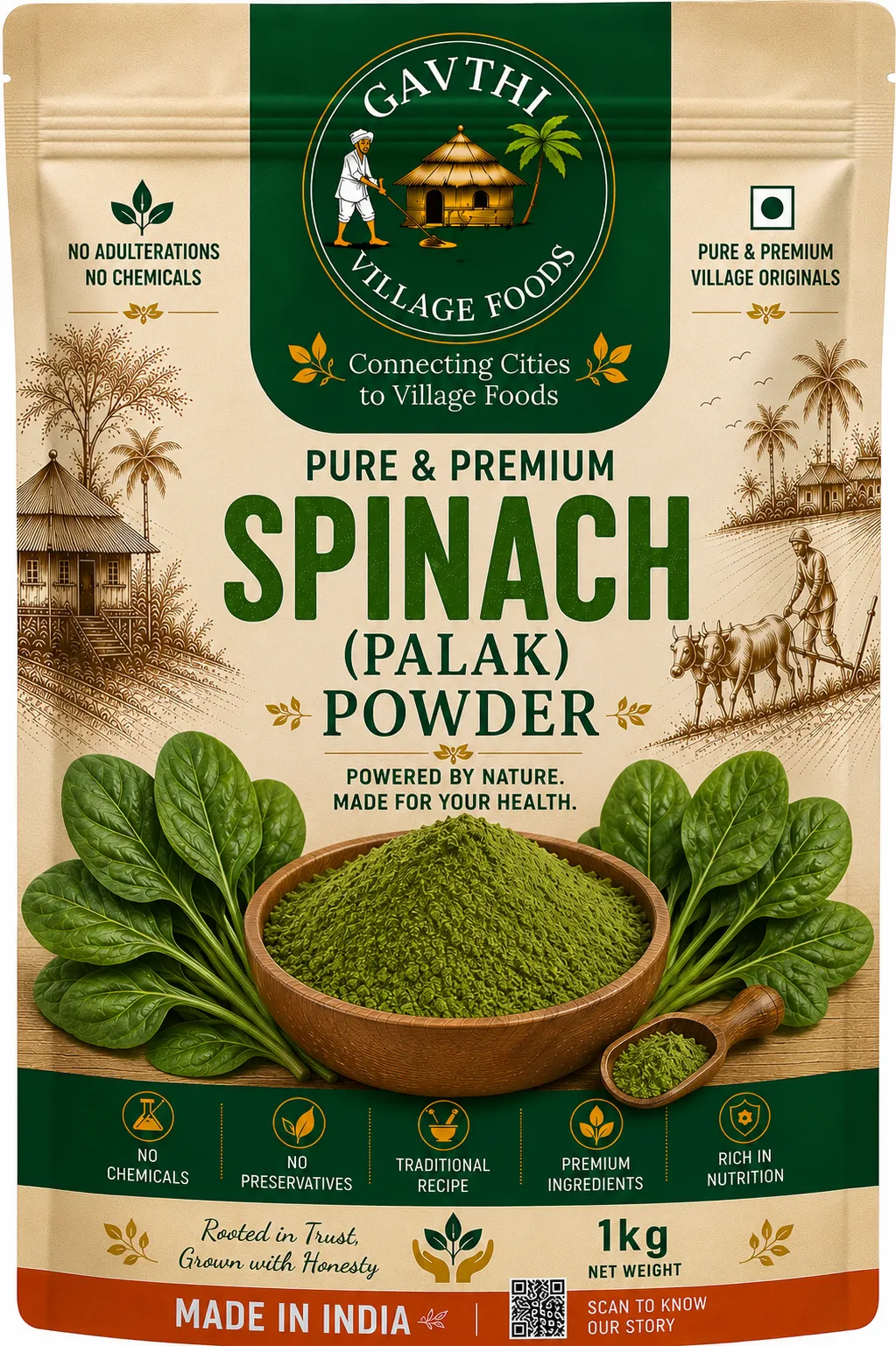 DEHYDRATED PALAK POWDER 1kg